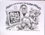 Pentekening Amerika - Clinton vermoeidheid (lijst optie), Verzenden