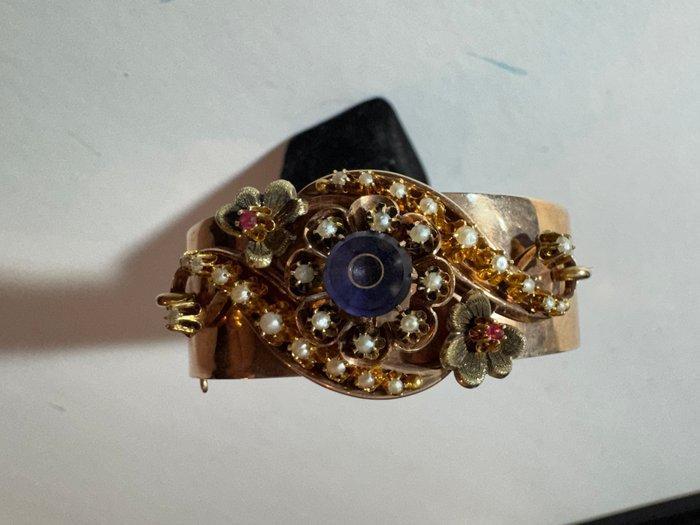 Armband - 14 karaat Roségoud - Parel - Spätbiedermeier-Set, Sieraden, Tassen en Uiterlijk, Antieke sieraden
