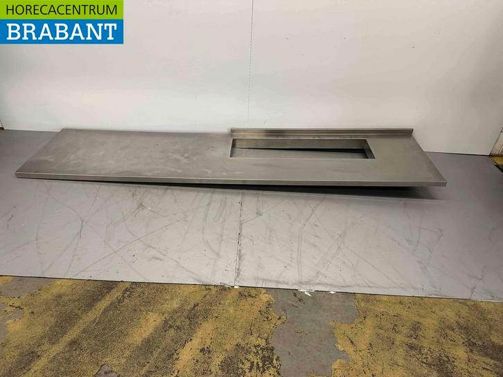 RVS Werkblad Blad met uitsparing 280,5 x 70 cm Horeca, Zakelijke goederen, Horeca | Keukenapparatuur, Gebruikt, Ophalen of Verzenden