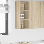 vidaXL Hangkast Riga Sonoma Eiken 30 x 29,5 x 80 cm Bewerkt, Huis en Inrichting, Keuken | Keukenelementen, Verzenden, Nieuw, Bruin