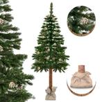 Luxe kunstkerstboom - 180 cm - met houten stam, dennenapp..., Ophalen of Verzenden, Nieuw
