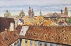 Alfredo Valenti (XX) - I tetti di Praga, Antiek en Kunst, Kunst | Schilderijen | Klassiek