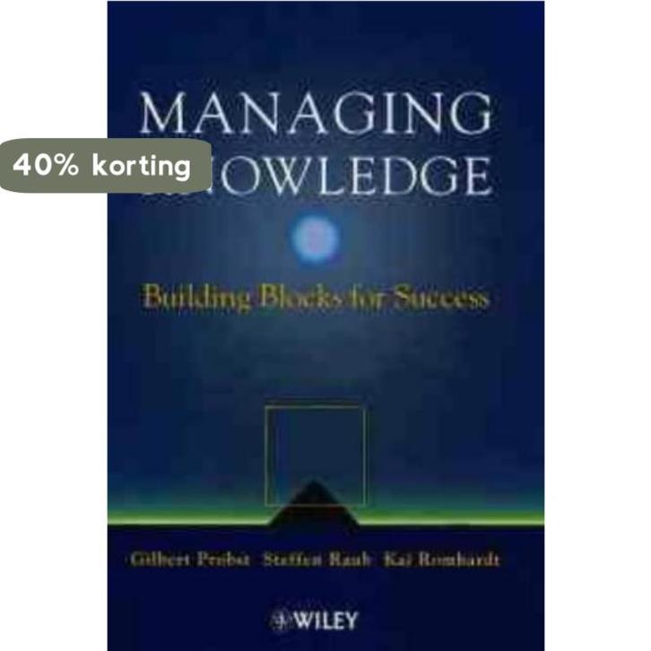 Managing Knowledge 9780471997689 Gilbert J. B. Probst, Boeken, Taal | Engels, Gelezen, Verzenden