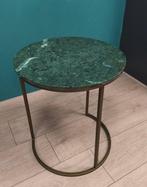 Groen Marmer Gouden - Bijzettafel - Metaal, Marmer, Huis en Inrichting, Nieuw