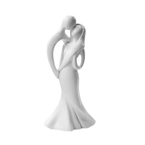 Taarttopper Bruidspaar Modern Polystone 10cm, Hobby en Vrije tijd, Taarten en Cupcakes maken, Nieuw, Verzenden