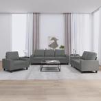 vidaXL 3-delige Loungeset stof donkergrijs, Huis en Inrichting, Banken | Bankstellen, Verzenden, Nieuw, Vierpersoons of meer, Stof