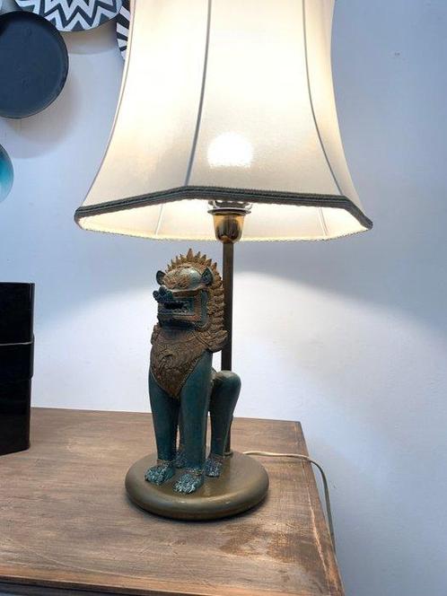 Tafellamp - Verguld brons - Cane Thai, Antiek en Kunst, Kunst | Designobjecten