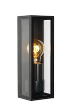 Lucide DUKAN - Wandlamp Buiten E27 IP65 Zwart, Verzenden, Nieuw, Glas