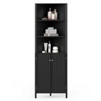 LIVSK Hoekkast - 3 Open Planken - 2 Deuren - Verstelbare Bin, Verzenden, Nieuw