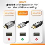 Tweedekans | Drivv. Premium Mini HDMI naar HDMI Kabel 2.1 -, Ophalen of Verzenden, Zo goed als nieuw