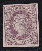Spanje 1864 - Isabel II, 19 paarse kwartjes., Gestempeld