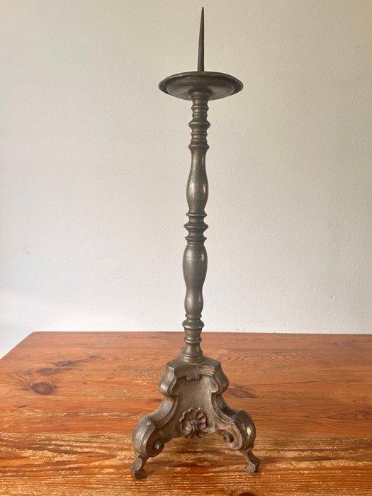 Kandelaar - Tin - Kerkkandelaar groot - 71 cm, Antiek en Kunst, Kunst | Niet-Westerse kunst