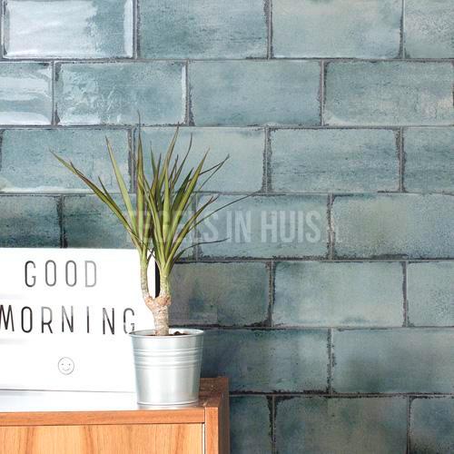 Wandtegel life 10x20 natura groen-blauw glans wandtegel, Doe-het-zelf en Verbouw, Tegels, Wandtegels, Nieuw, 10 m² of meer, Keramiek