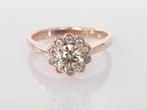 Cocktailring - 14 karaat Roségoud - 0.71ct. tw. Geel Diamant