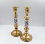 Taperstick (kleine blaker met een dunne pijp) (2) - Messing,, Antiek en Kunst