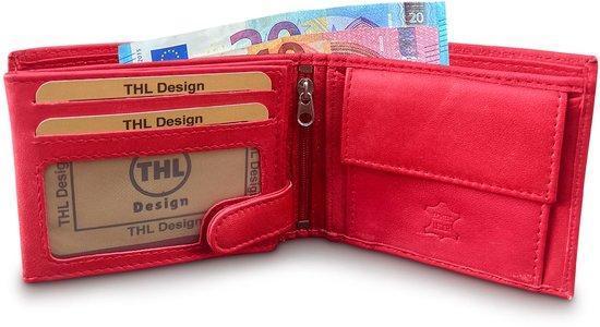 THL Design  Portemonnee Heren  Dames  Billfold Echt Leer, Sieraden, Tassen en Uiterlijk, Portemonnees, Rood, Nieuw, Overige merken