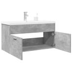 vidaXL Wastafelkast met ingebouwde wasbak betongrijs, Verzenden, Nieuw, Wastafelkast
