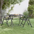 vidaXL Tuintafel 80x80x72 cm metaalgaas antracietkleurig, Verzenden, Nieuw, Metaal