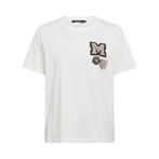 Marc Aurel • wit t-shirt met patches • 36, Marc Aurel, Verzenden, Wit, Nieuw