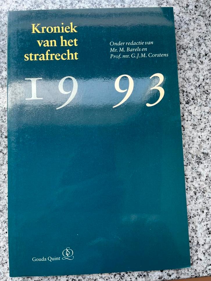 Kroniek van het strafrecht 1993, Boeken, Politiek en Maatschappij, Juridisch en Recht, Nederland, Gelezen, Verzenden