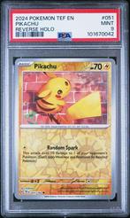 PSA 9 | Pikachu Reverse Holo | Temporal Forces | 051/162, Ophalen of Verzenden, Nieuw