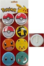 Amscan - Pokemon - Pickachu - Verjaardag - Button set - 8 St, Verzamelen, Speldjes, Pins en Buttons, Ophalen of Verzenden, Nieuw