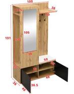 Moderne halmeubelset met spiegel en schoenenkast, Kleding | Dames, Kledingrekken, Verzenden, Nieuw