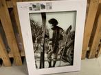 Veiling - Retro glas schilderij 60x80 ski stok dame, Nieuw