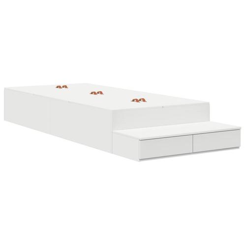 vidaXL Opbergbed Wit 80x200 cm, Huis en Inrichting, Slaapkamer | Bedden, 80 cm, 200 cm, Wit, Eenpersoons, Nieuw, Hout, Verzenden