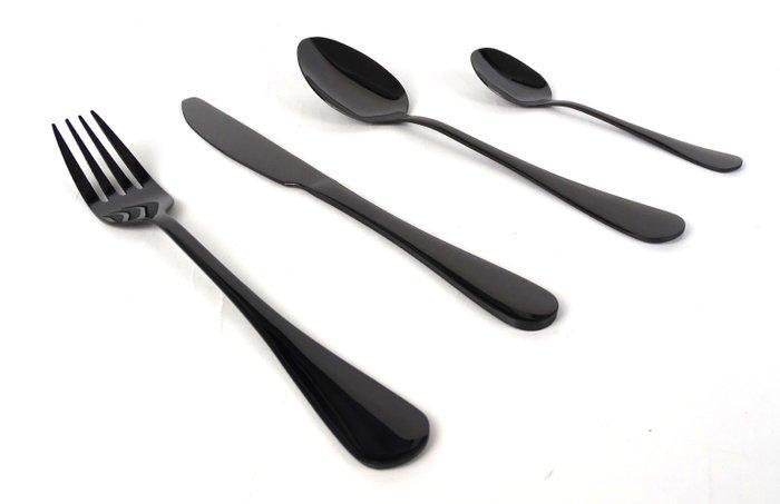Bestekset (48) - Staal - Noir Éclat - Donkere set, Antiek en Kunst, Antiek | Meubels | Tafels