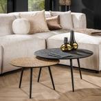 *WOONWINKEL* Salontafel Set Rond Metallic, Verzenden, Nieuw