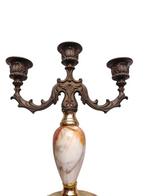 Kandelaber - Gepatineerd brons - Kandelaar-Onyx-Bronzen, Antiek en Kunst