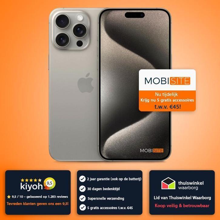 iPhone 15 Pro Max | 4 Gratis Accessoires – Accu tot 100%, Telecommunicatie, Mobiele telefoons | Apple iPhone, Zonder abonnement