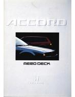 1986 HONDA ACCORD AERO DECK BROCHURE NEDERLANDS, Nieuw, Honda, Author