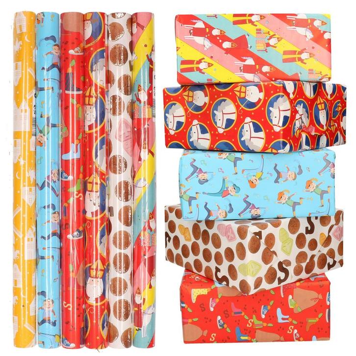 Inpakpapier Sinterklaas 1 rol - Cadeaupapier, Hobby en Vrije tijd, Feestartikelen, Verzenden