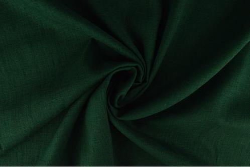 10 meter linnen viscose - Donkergroen, Hobby en Vrije tijd, Stoffen en Lappen, 120 cm of meer, 200 cm of meer, Groen, Nieuw, Linnen