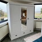 * Showroommodel * Solvita 3-deurs Kledingkast Spiegel - Wit, Huis en Inrichting, Kasten | Kledingkasten, 100 tot 150 cm, Nieuw