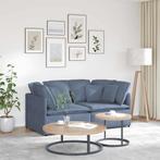 vidaXL Modulaire bank met kussens corduroy stof blauw, Huis en Inrichting, Banken | Bankstellen, Verzenden, Nieuw, Stof