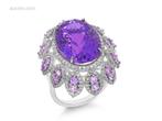 Ring amethist diamant toermalijn - €3.015,-, Ophalen