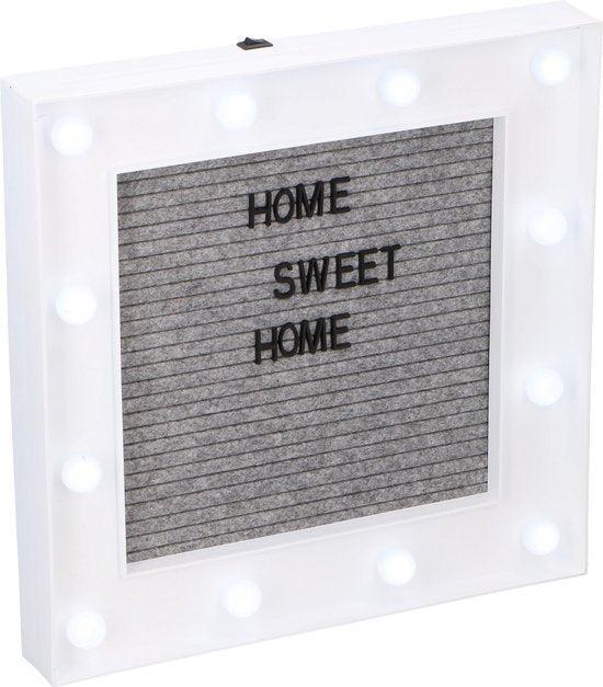 2dekans | Grundig memobord - 150 letters - Vilt - LED -, Huis en Inrichting, Woonaccessoires | Memoborden, Zo goed als nieuw, Ophalen of Verzenden