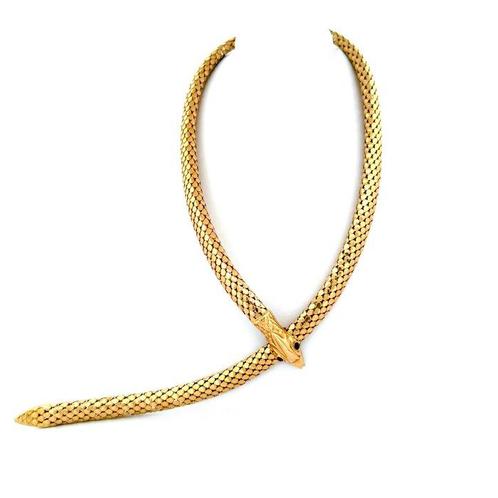 Handmade - Halsketting - Serpente - 50.2 g - 18 karaat Geel, Sieraden, Tassen en Uiterlijk, Kettingen