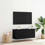 vidaXL TV-kast Zwart Eiken 100 x 30 x 41 cm Bewerkt hout, Huis en Inrichting, Minder dan 50 cm, Verzenden, Nieuw, Minder dan 100 cm