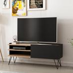 [en.casa] TV meubel Dronninglund 124x37x50 cm zwart