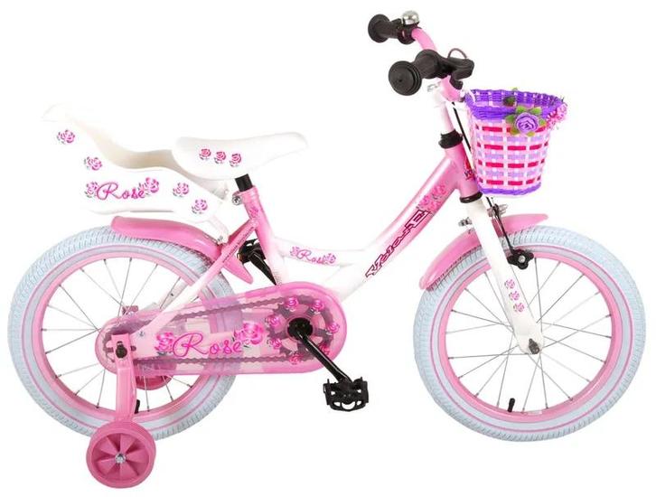 Volare Rose Kinderfiets - Meisjes - 16 inch - Roze/Wit - 95%, Fietsen en Brommers, Fietsen | Kinderfietsjes, Nieuw, Ophalen of Verzenden