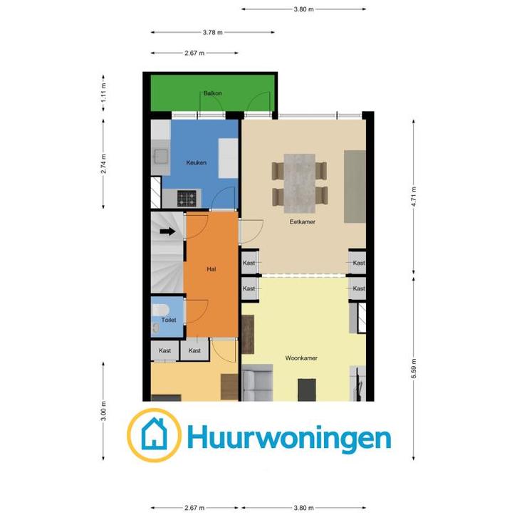 Te huur: Appartement Boergoensevliet in Rotterdam, Huizen en Kamers, Huizen te huur, Zuid-Holland, Appartement