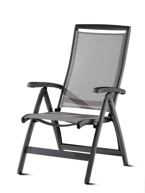 Sieger Royal klapstoel - Ijzergrijs/lichtgrijs, Tuin en Terras, Tuinstoelen, Ophalen of Verzenden