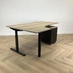 complete set hoekbureau (links) en ladeblok ,  natuur eiken, Huis en Inrichting, Ophalen of Verzenden, Gebruikt, Bureau