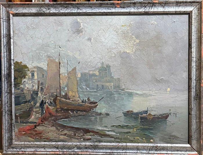 Antonio Madonna (1919-2010) - Marina di Torre del Greco, Antiek en Kunst, Kunst | Schilderijen | Klassiek