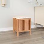 vidaXL Badkamerkruk 40,5x40x52 cm massief walnotenhout, Verzenden, Nieuw