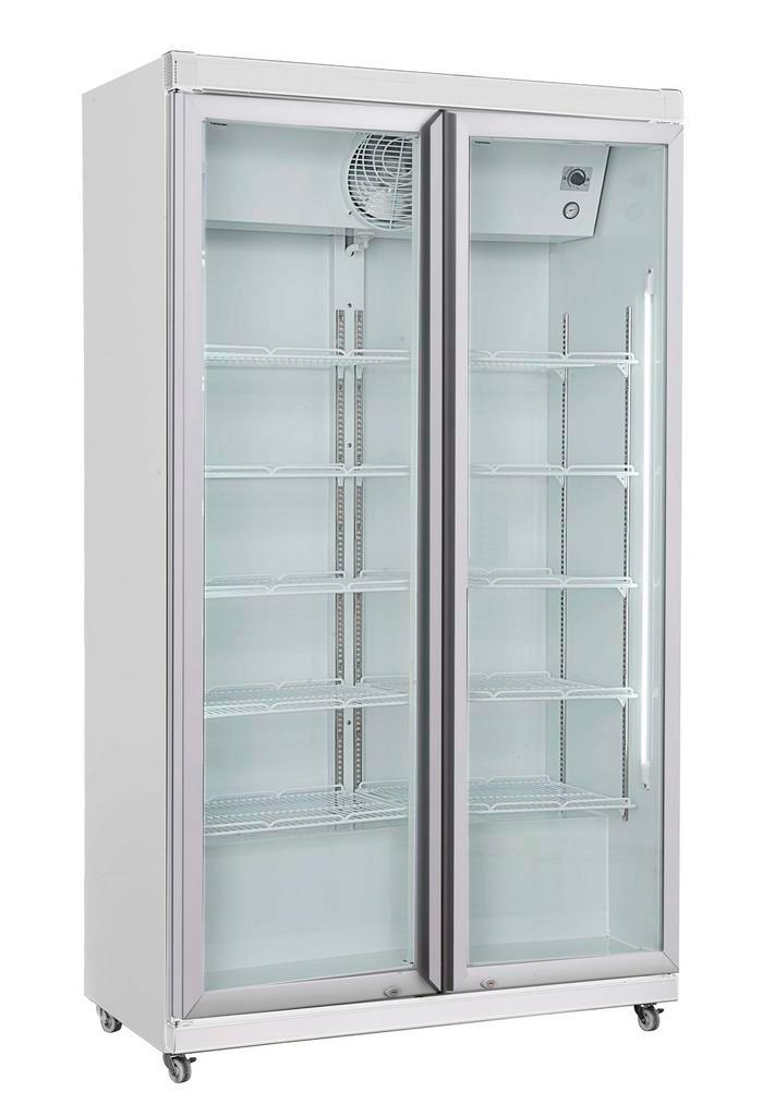 Combisteel Koelkast | Wit | 2 Glasdeuren | 785L | Geforceerd, Witgoed en Apparatuur, Koelkasten en IJskasten, Ophalen of Verzenden